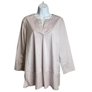 Elemente‎ Clemente Women's Purple Organic Cotton Tunic Top Est. Size L Lagenlook
